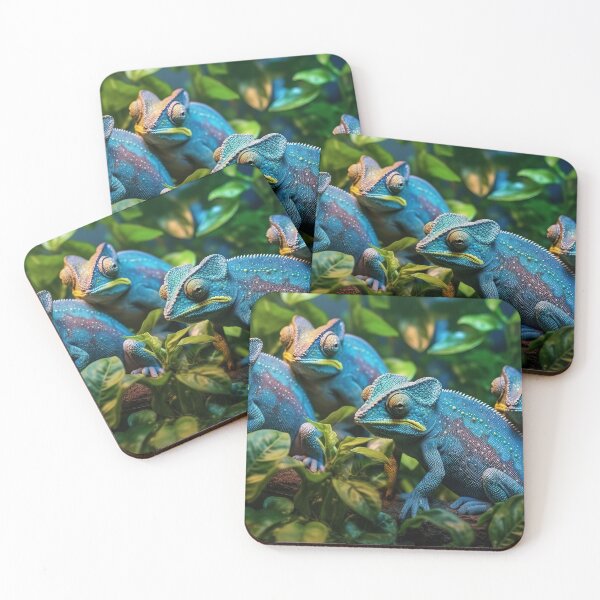 Item preview, Chameleons in forest closeup - Nature photo designed and sold by TheArtistOf2022.
