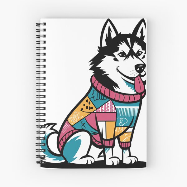Item preview, Cool Funny Siberian Husky Dog Wearing Sweater Graffiti designed and sold by Nature's Fancy.