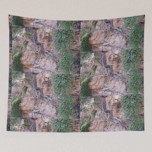 Item preview, Tree on cliff face, Alonissos, pen drawing effect designed and sold by paulboizot.