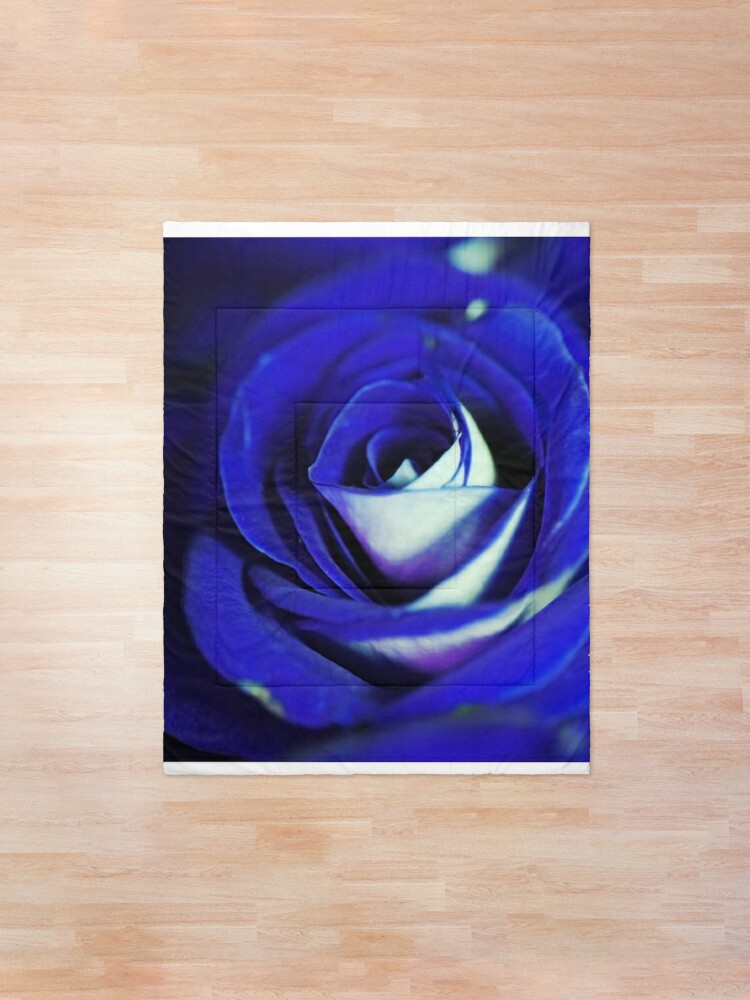 Cobalt Blue Rose Comforter By Bloomingvine Redbubble