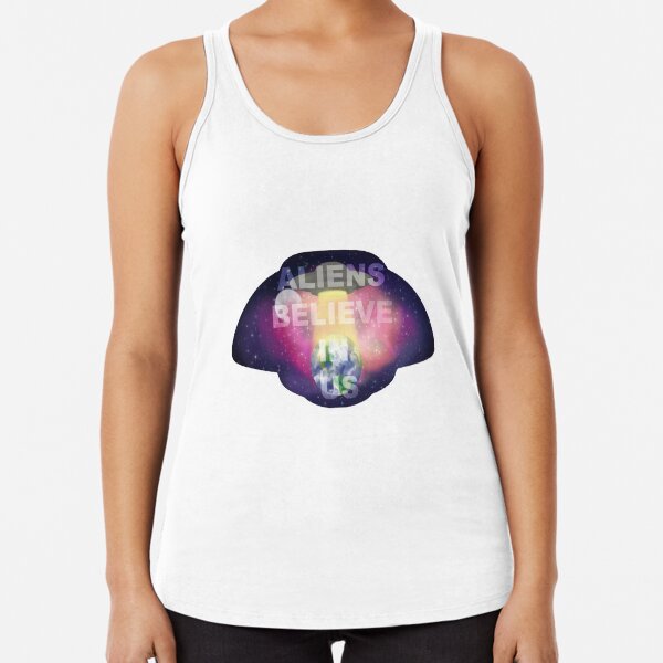 Aliens Believe In Us Racerback Tank Top
