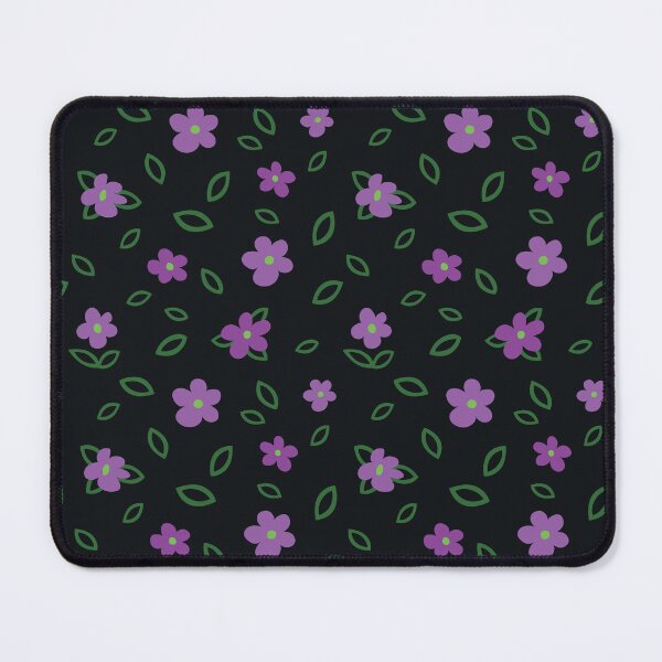 Item preview, Minimal Floral Pattern - Purple, Green & Black designed and sold by Daniel Bevis Design.