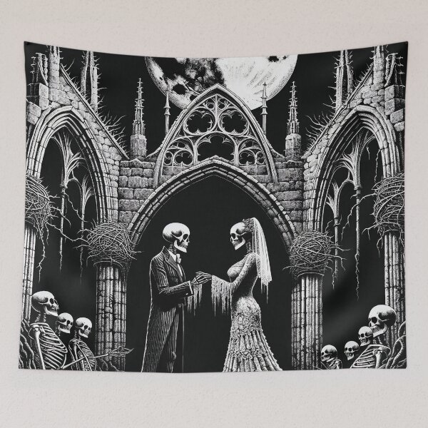 Item preview, Skeletons in love on Halloween night. designed and sold by MagelliShop.