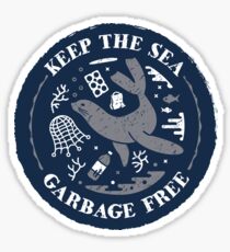 Halten Sie den Sea Garbage Free - Seal Sticker