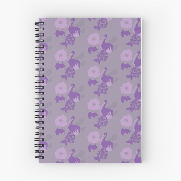 Item preview, Pelicans in the flowers purple version designed and sold by GENEST-V.