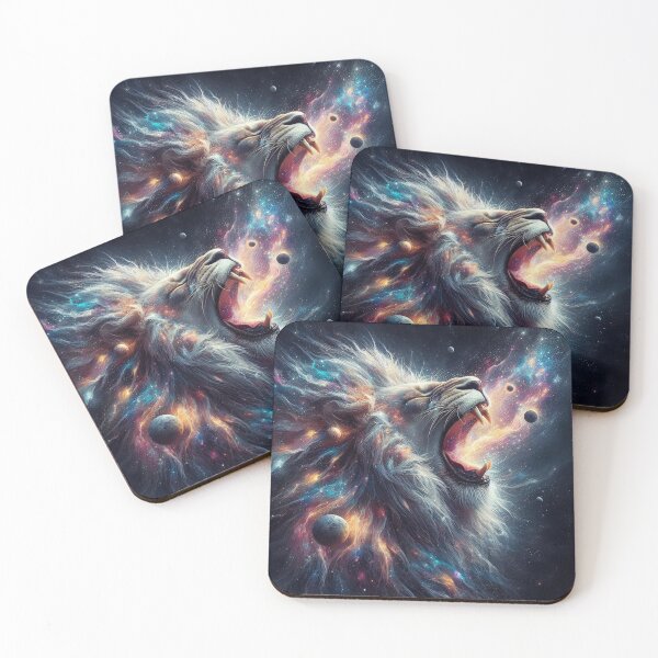 Item preview, cosmic lion illustration designed and sold by Dominika Farkašová.
