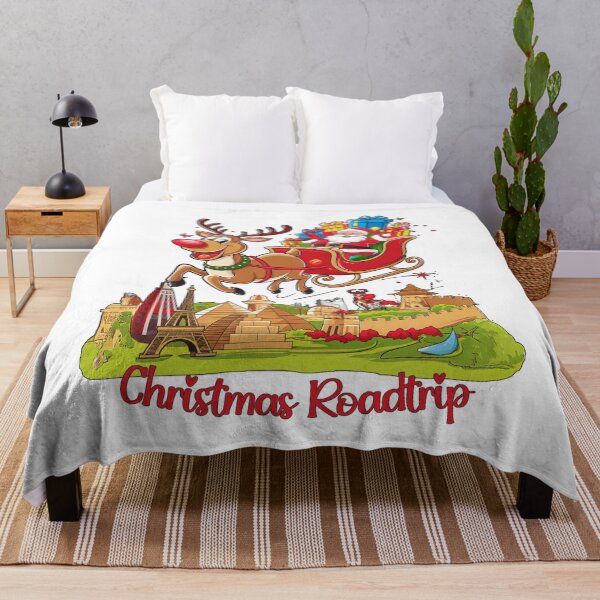 Item preview, Christmas - Santa Claus with reindeer and sleigh on a global tour - retro Christmas trip in a vintage look designed and sold by pod24.