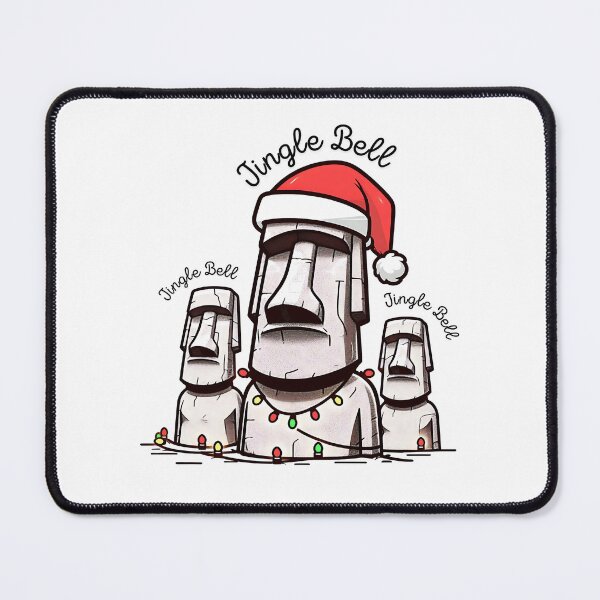 Item preview, Funny Christmas Santa Moai Statue Jingle Bell Rock designed and sold by masterdeer.