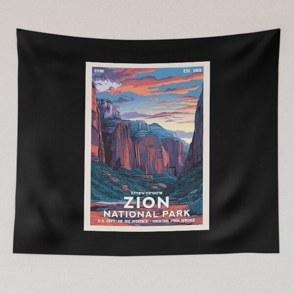 Item preview, Zion National Park, Vintage Travel designed and sold by PinkandP.
