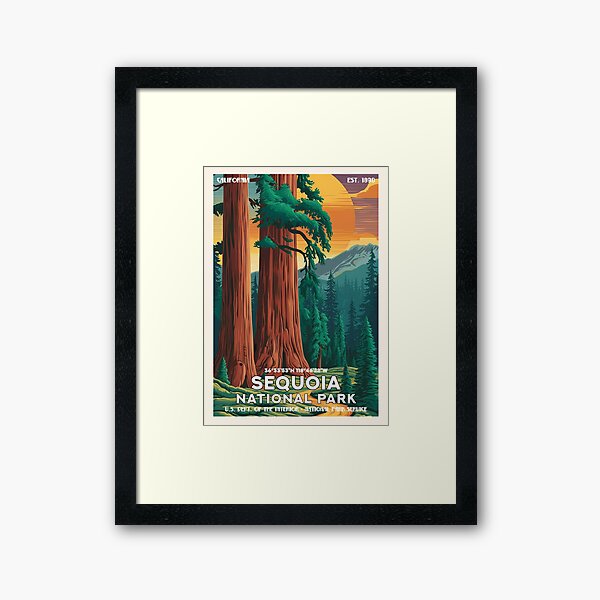Item preview, Sequoia National Park, Vintage Travel designed and sold by PinkandP.