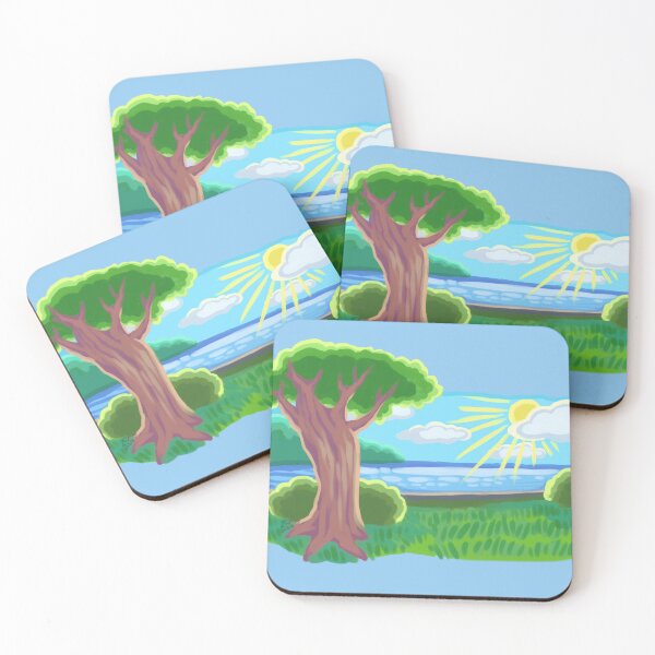 Item preview, Riverview Landscape Painting designed and sold by Yarn Wolf Creations.
