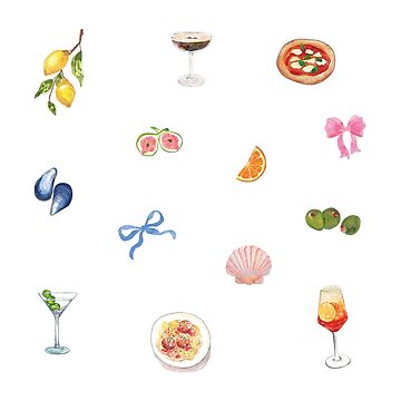 Vorschaubild zum Design Italienisches Sommer-Stickerpaket von abigailwiley