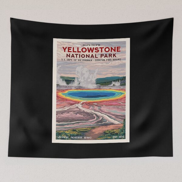 Item preview, Yellowstone National Park, Vintage Travel designed and sold by PinkandP.