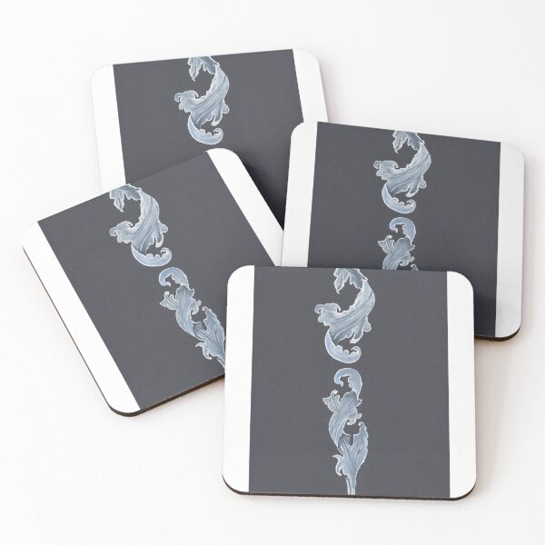 Item preview, Beautiful acanthus leaves on black background designed and sold by ArtsNataliia.