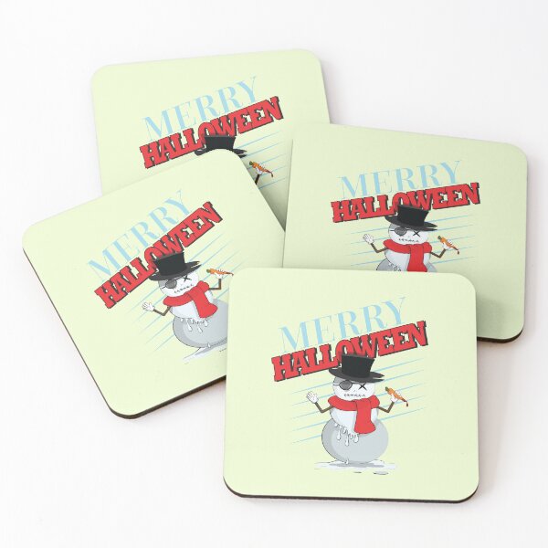 Item preview, Scary and cute Halloween Christmas cartoon snowman designed and sold by Posterized2024.