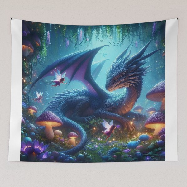 Item preview, luminous otherworldly forest setting designed and sold by Dominika Farkašová.