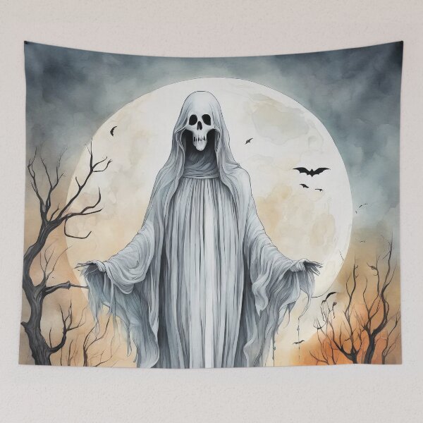 Item preview, Spooky ghost among the trees. designed and sold by MagelliShop.