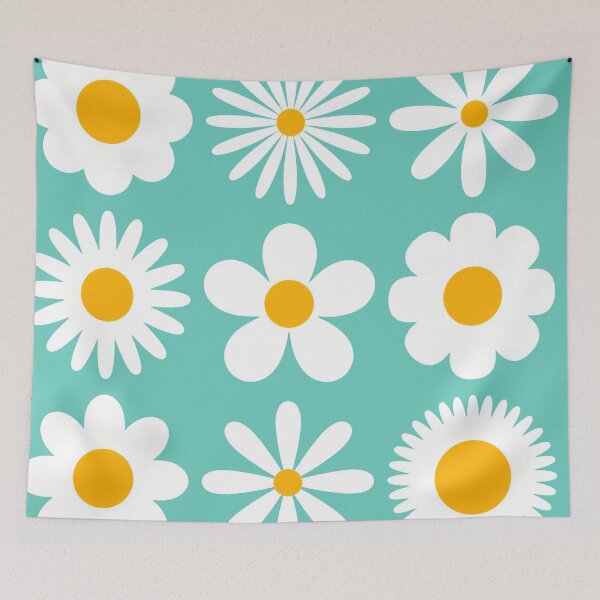 Item preview, Simple beautiful Folk Art daisies by heidiannemorris designed and sold by FOLK ART FUSION by heidiannemorris.