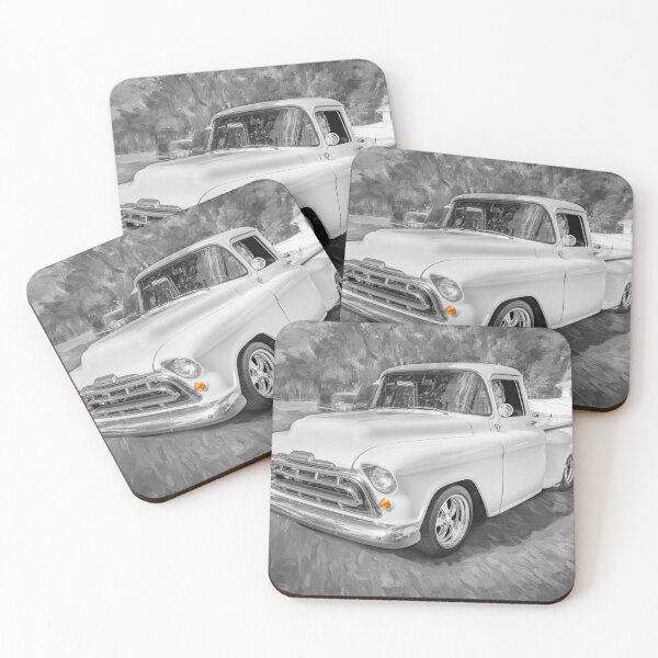 Item preview, 1957 White Chevy Pick Up Truck 3100 Series X100 designed and sold by RichFrancoCars.