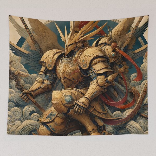 Item preview, Elegant Classic Japanese Art Soldier Design - Timeless Wall Art for Sophisticated Decor designed and sold by PandaTShirtShop.