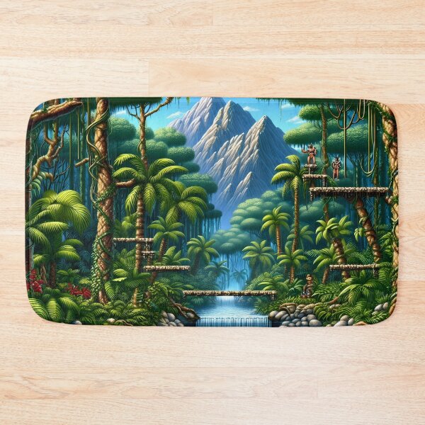 Item preview, Classic Video Game Jungle Design – Retro Pixel Art Adventure designed and sold by PandaTShirtShop.