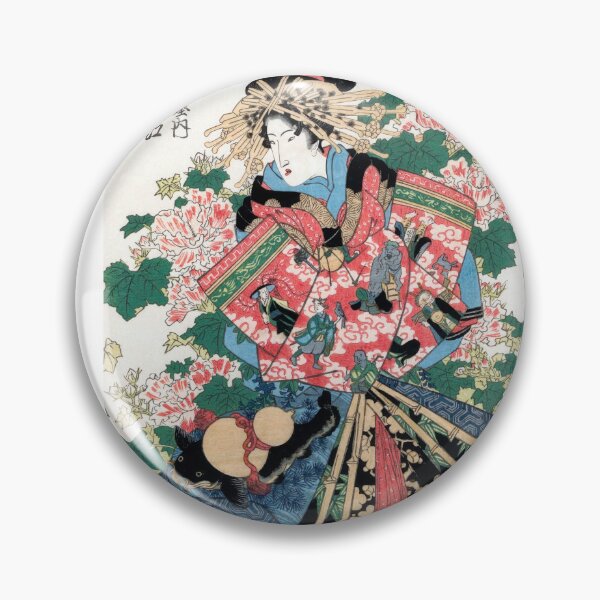 Item preview, Japanese woman  vintage woodblock prints by Keisai Eisen  designed and sold by TeeARTHY.