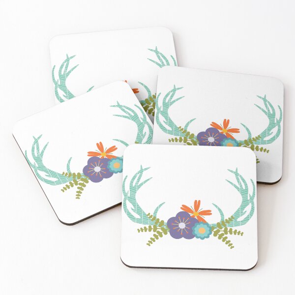 Item preview, Floral Antlers designed and sold by Spike The Punch Design Co..