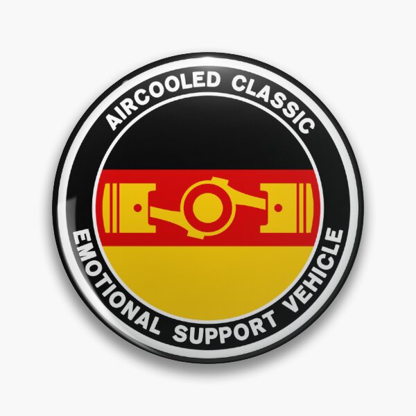 Item preview, Aircooled Emotional support vehicle German flag colors flat 4 designed and sold by FlatSixGraphics.