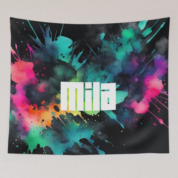 Item preview, Custom Neon Name Mila designed and sold by Gabriela McDaniel.