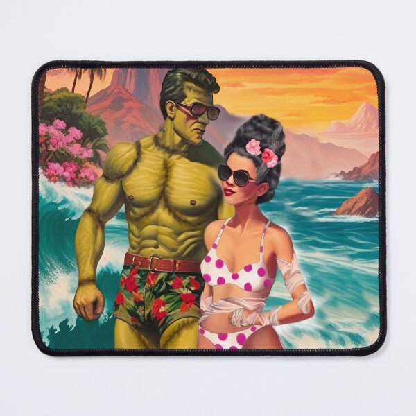 Item preview, Surfing Bride and Frankensteins Monster  designed and sold by MatrixTattoo.
