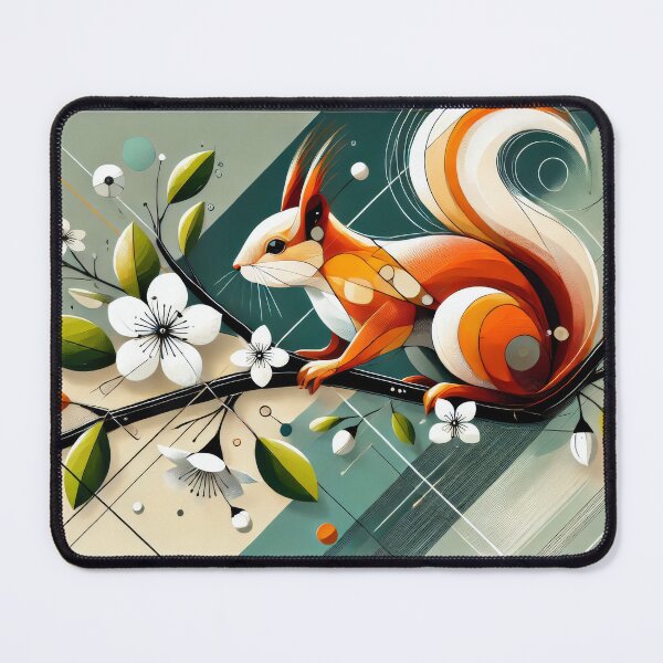 Item preview, "Whimsical Squirrel on a Blossoming Branch" designed and sold by Manisha's Art House.