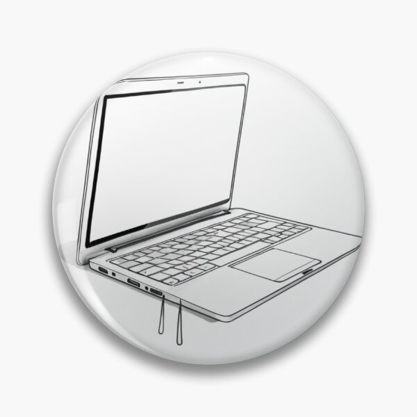 Item preview, Laptop Line Drawing designed and sold by GeoSketchWear.