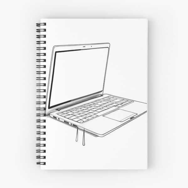 Item preview, Laptop Line Drawing designed and sold by GeoSketchWear.