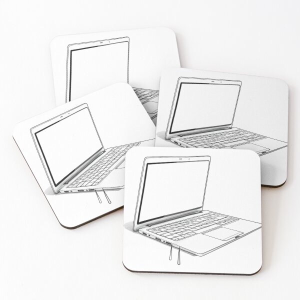 Item preview, Laptop Line Drawing designed and sold by GeoSketchWear.