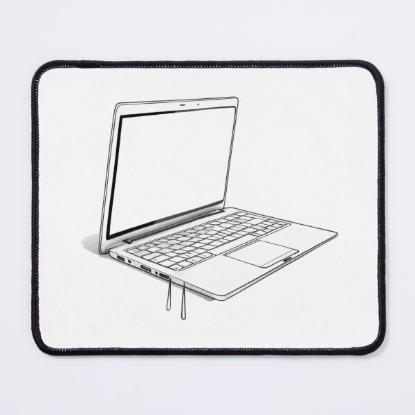 Item preview, Laptop Line Drawing designed and sold by GeoSketchWear.