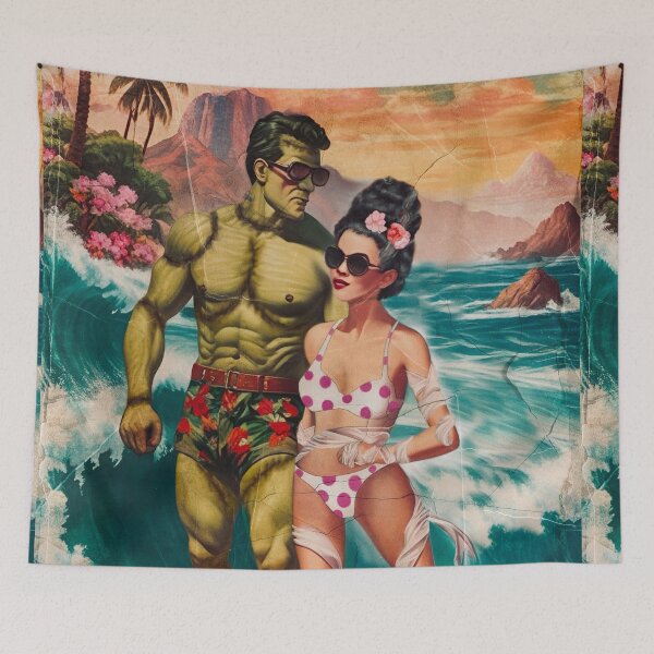 Item preview, Surfing Bride and Frankensteins Monster  designed and sold by MatrixTattoo.