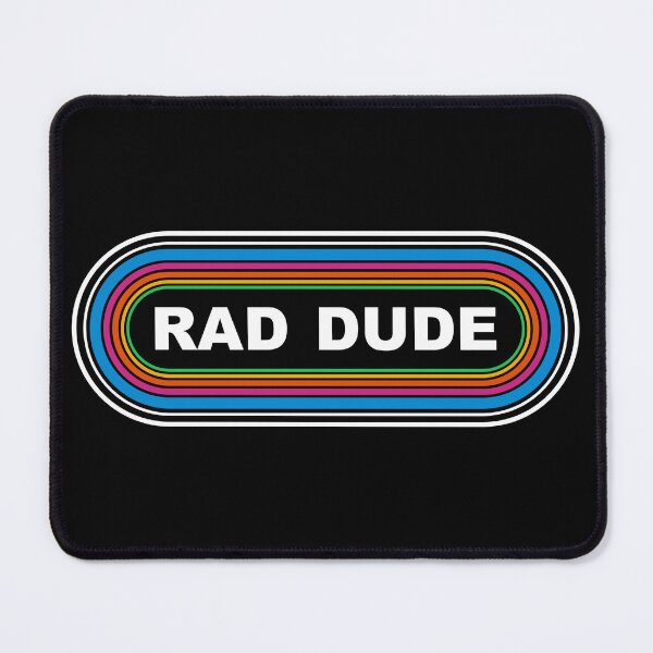 Item preview, RAD DUDE 70's 80's Gen X boomer West Coast KLOS parody Bumper Sticker designed and sold by FlatSixGraphics.
