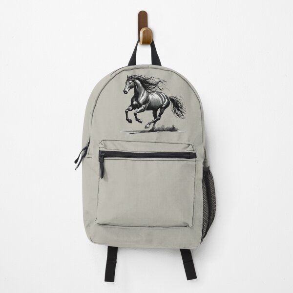 Item preview, Black and White Running Horse in Watercolor designed and sold by Blink Art Studio.