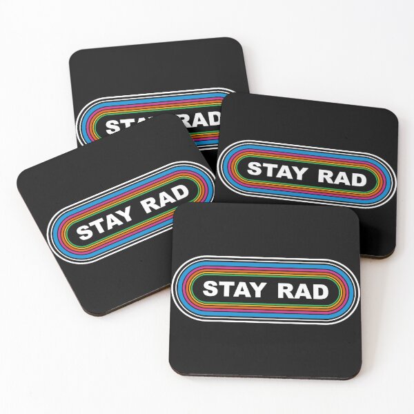 Item preview, STAY RAD 70's 80's Gen X boomer West Coast KLOS parody Bumper Sticker designed and sold by FlatSixGraphics.