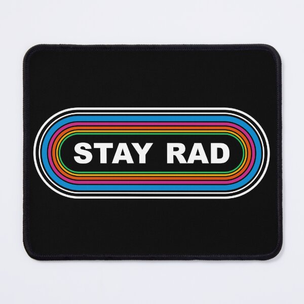 Item preview, STAY RAD 70's 80's Gen X boomer West Coast KLOS parody Bumper Sticker designed and sold by FlatSixGraphics.