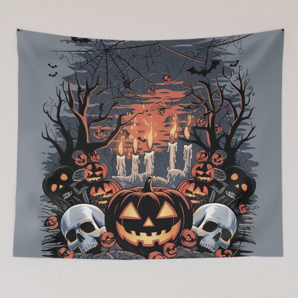 Item preview,  Skulls and pumpkins. designed and sold by MagelliShop.
