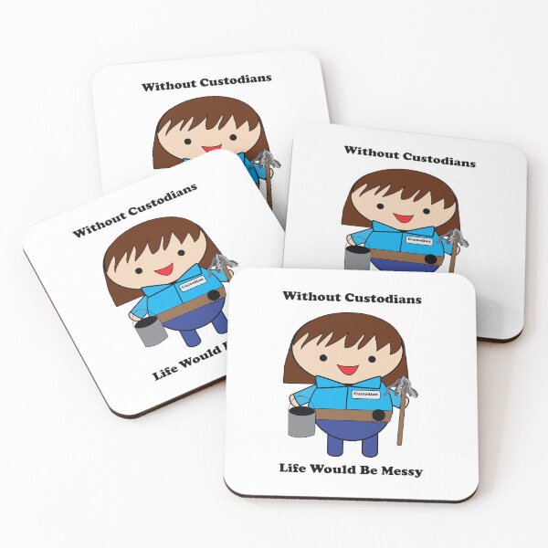 Item preview, Custodian Janitor Female Kawaii Funny Messy designed and sold by ValeriesGallery.