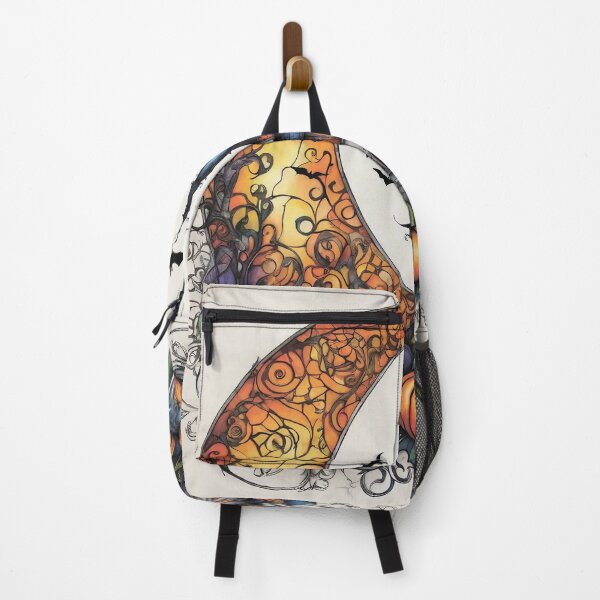 Item preview, Scary castle, moon and pumpkins. designed and sold by MagelliShop.
