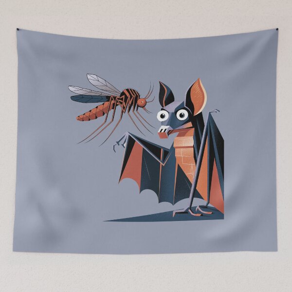 Item preview, Funny Bat and Giant Mosquito Abstract designed and sold by Nature's Fancy.