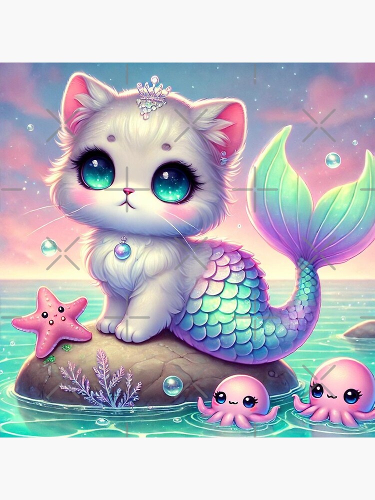 Mermaid cat Poster