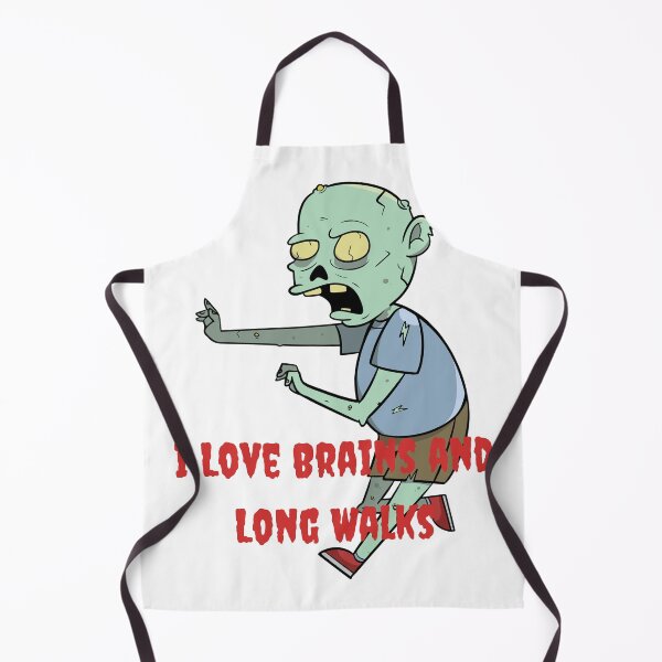Item preview, I Love Brains and Long Walks | Funny Zombie Word Design designed and sold by TrueMotion.