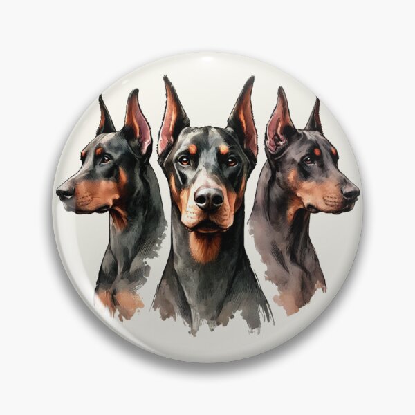 Item preview, Three Colorful Dobermans in Watercolor designed and sold by Blink Art Studio.