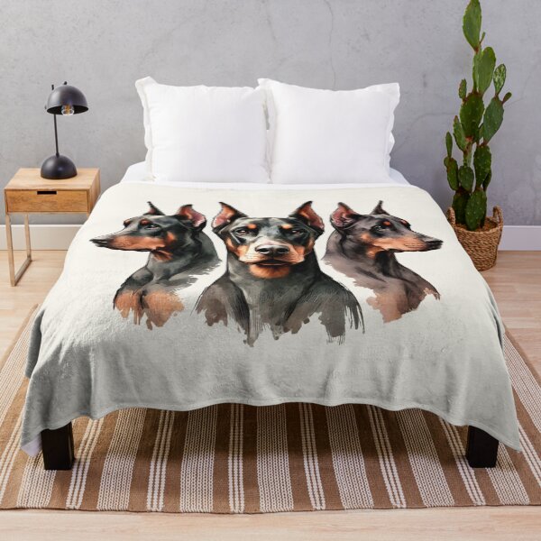 Item preview, Three Colorful Dobermans in Watercolor designed and sold by Blink Art Studio.