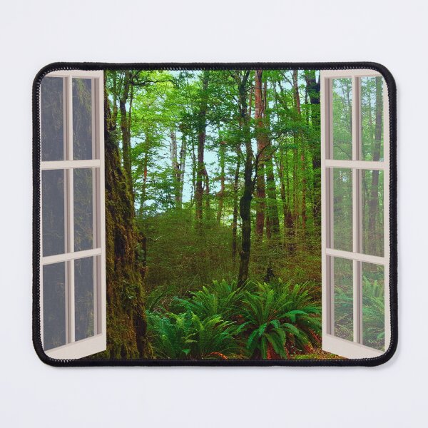 Item preview, Window to Enchanted Forest Ferns designed and sold by SpiritVoiceSwag.