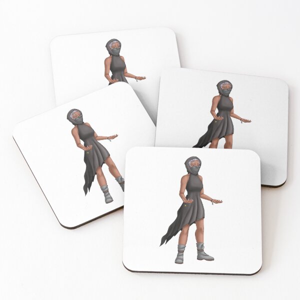 Item preview, Wicce with closed eyes wearing an asymmetrical dress nb designed and sold by AssortedDrawings.